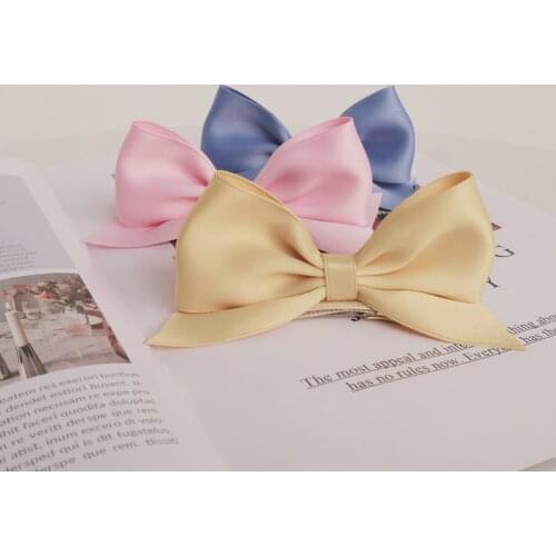 10pcs Glossy Ribbon Bow Hairpins Bowknot Hair Clips Barrettes Fashion Princess Headwear Boutique Hair Accessories for Girls