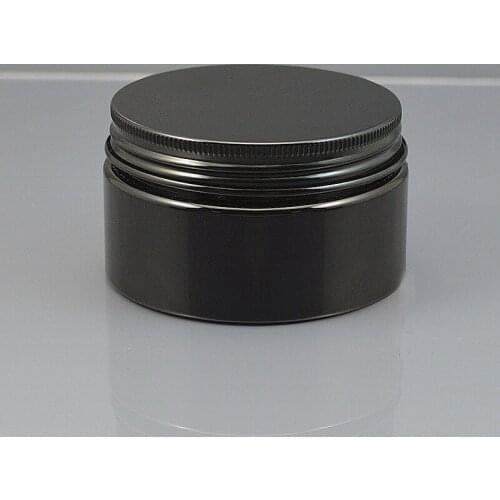 30pcs PET Jar,100g round plastic container with Golden / bronze / Black aluminum screw cap Personal Care black Container Jar