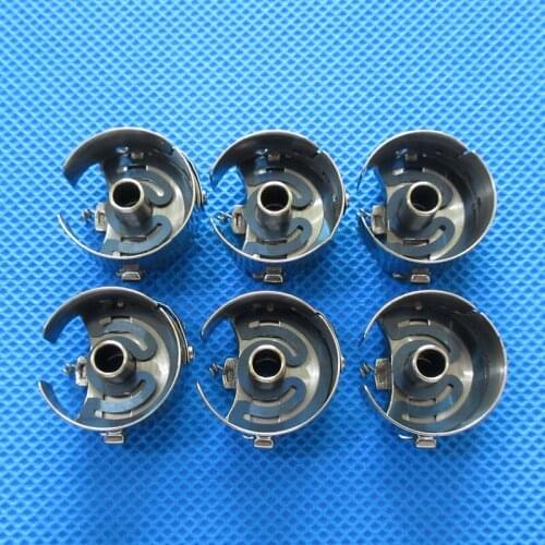 6 Small L Size Pigtail Embroidery Bobbin Cases fits Barudan Melco SWF Tajim (l6bobbin cases)