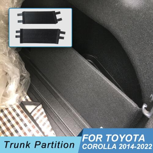 For Toyota Corolla E170 E210 2014-2021 Car Accessories Auto Trunk Side Storage Organizer Board Partitions Plate Tail Box Shield
