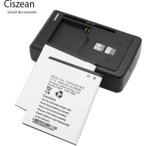 Ciszean 2x 3.7V 1800mAh Replacement Li-ion Battery +Universal Charger C665445180T For BLU NEO 4.5 S330L D330 D330L batteries