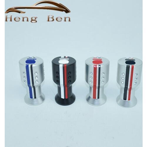 HB High Quality Universal Grind arenaceous processing Gear Shift Knob Aluminum Manual Shifter Lever
