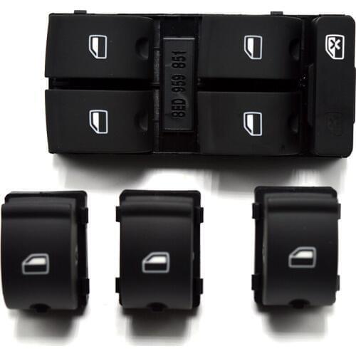 Hiqh Quility Electric Powert Master Window Switch Button For AUDI A4 S4 B6 B7 RS4 SEAT Exeo 8E0 959 851 8E0 959 855 8E0959851B