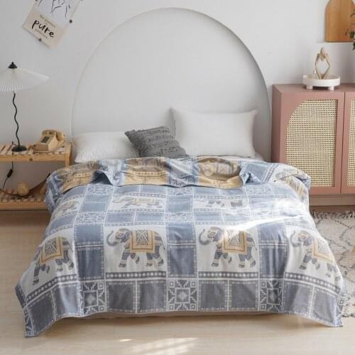 Ethnic Style Cotton Blanket Air Conditioning Summer Thin Blankets For Beds Sofa Towel Quilt Muslin Super Soft Blanket Bedspread