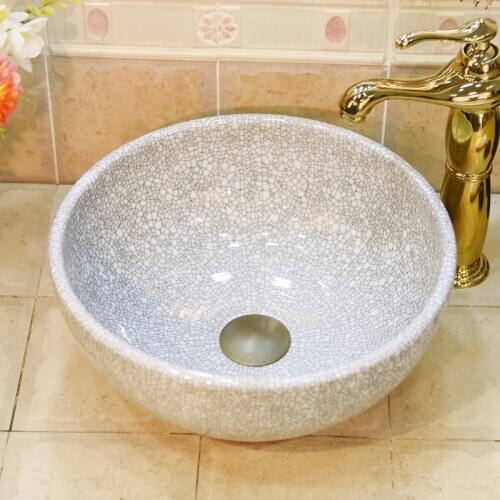 Jingdezhen Ceramic Green Crack Small 30CM chinese wash basin sink bathroom sink bowl countertop ceramic wash basin mini