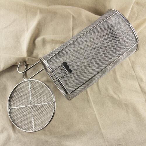 Stainless steel soup basket mesh filter basket cooking tools metal colanders and strainers
