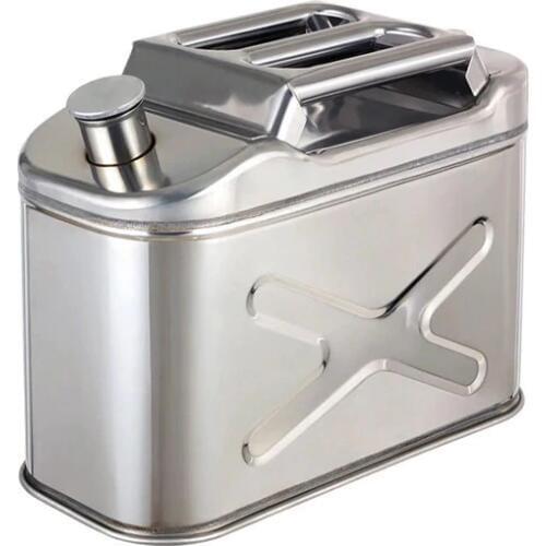 10L Tank Metal Fuel Tank Oil Gasoline Diesel Canister Storage Can Motorcycle Truck 201 Stainless Steel Car Accessories