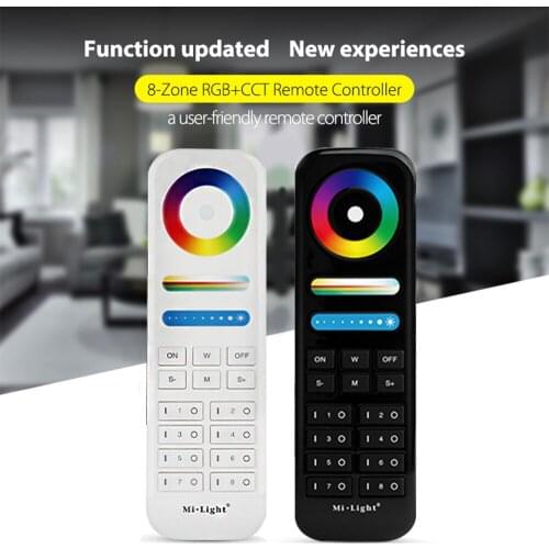 Miboxer FUT089 2.4GHz Remote Controller 8 Zones Control RGB+CCT For Single color CCT RGB RGBW RGB+CCT LED Light Strip
