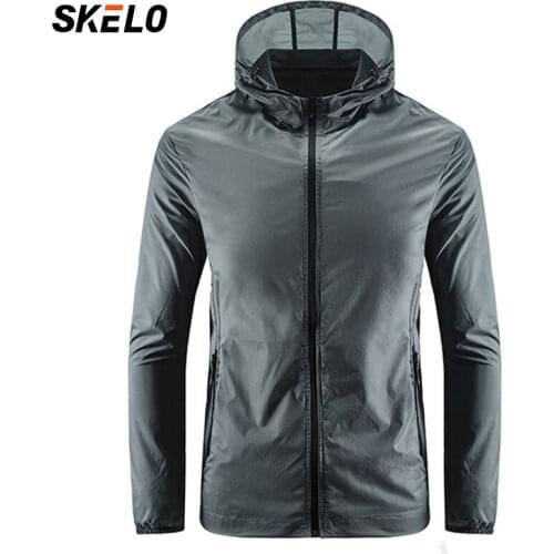 2021 Mens summer sunscreen clothing ultra-thin breathable quick-drying ice silk sunscreen clothing fishing skin clothing