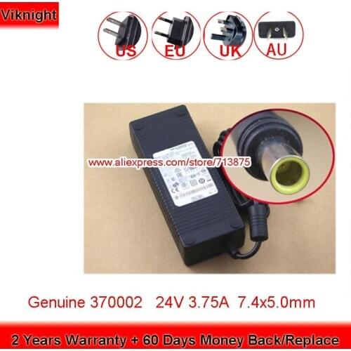 Genuine 24V 3.75A 7.4x5.0mm IP22 370002 Laptop Charger for RESMED R370-7232 DA90A24 Power Supply