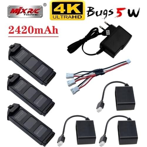 Original 7.6V 2420mAH LiPo Battery For MJX R/C Bugs 5W B5W 4K RC Quadcopter Spare Parts 7.6v Drone Battery For X5 Pro MJX B5W-4K