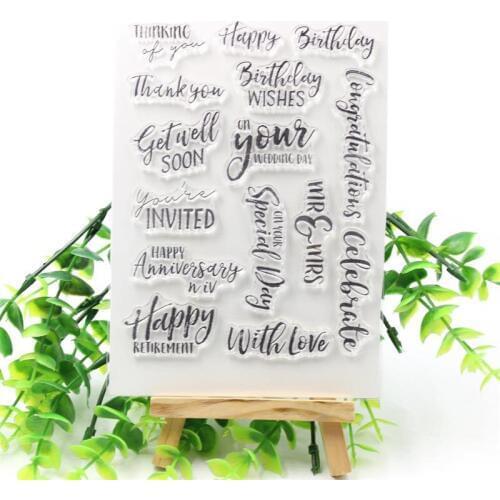 With Love Transparent Clear Silicone Stamps for DIY Scrapbooking/Card Making/Kids Fun Decoration Supplies 362