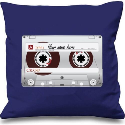 Retro Cassette Cushion Cover Personalised Cassette Tape Throw Pillow Case Custom Name Gift Personalized Pillows Cover Home Decor