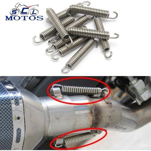 Sclmotos -Motorcycle Exhaust Muffler Springs Fully Rotatable Stainless Steel Muffler Pipe Spring Accessories Racing