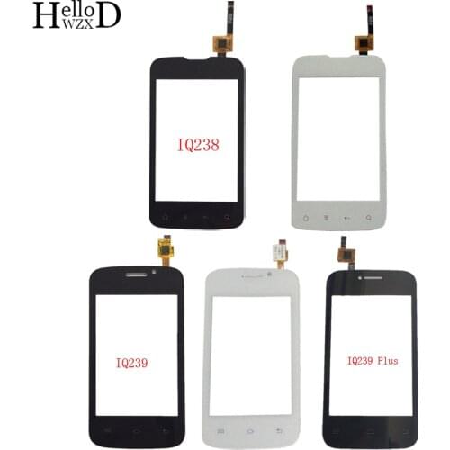 Touch Screen Digitizer Panel For Fly IQ238 IQ239 IQ239 Plus Mobile Touch Screen TouchScreen Lens Sensor Front Glass 3M Glue