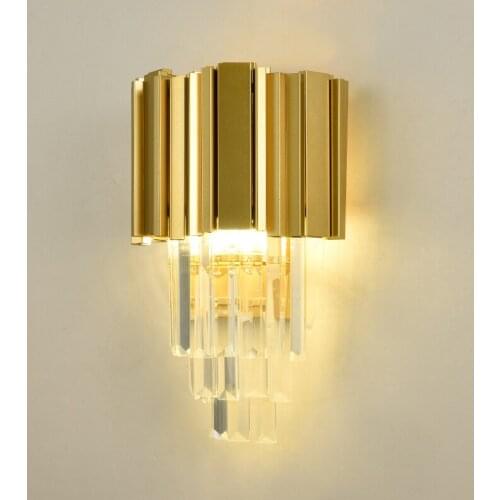 Modern Golden Glass Wall Lamp Home Bedroom Bedside Living Room Corridor Staircase Bathroom Wall Lamp LED Art Deco Light Fixtures