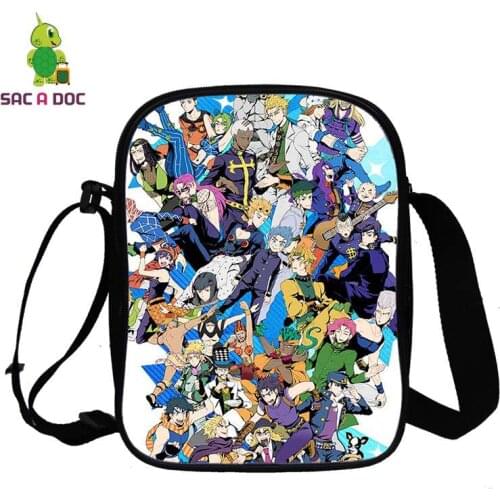 3D Print Jojos Bizarre Adventure Jojo Women Men Messenger Bags Luxury Small Crossbody Bag for Ladies Shoulder Handbag Feminina