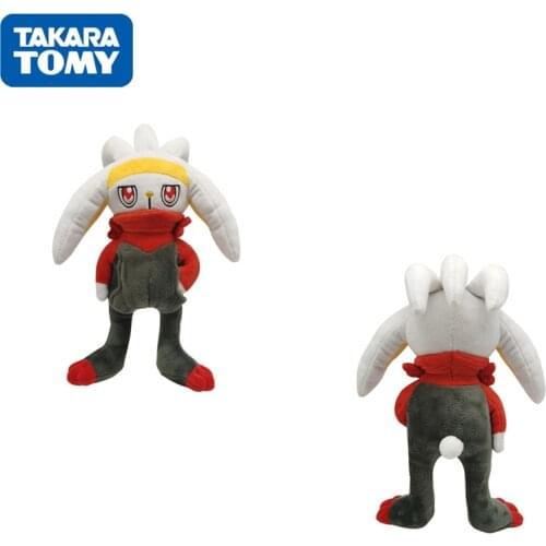 Takara Tomy Pokemon New 28cm Plush Doll Toys Anime Peripheral Kawaii Scorbunny Stuffed Doll Childrens Toy Birthday Gift
