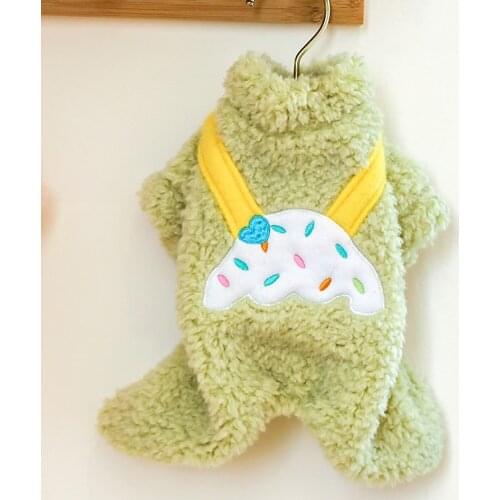 Dog Winter Warm Clothes Velvet Four-Legged Coat Cute Plush Coat Hoodies for bulldog Pet Costume Jacket Pet Clothing