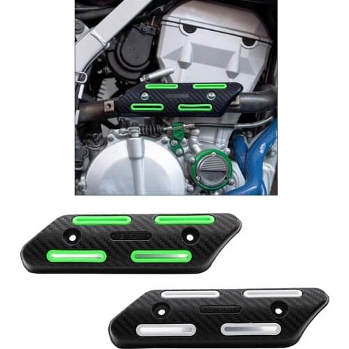 Universal Carbon Fiber Motorcycle Parts Exhaust Pipe Protection Cover Heatproof Shield Anti-scalding Guard for 4 Stroke