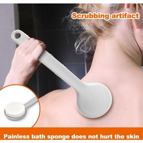 Bath Sponge Brush With Long Handle Back Body Bath Shower Sponge Scrubber Exfoliating Scrub Skin Massager Bathroom Tool