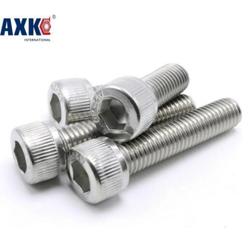 Axk M14 Din912 Hexagon Socket Head Cap Machine Screws Allen Metric 304 Stainless Steel Bolt Hex For Computer