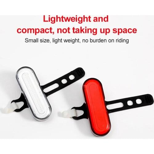 Portable Bicycle Tail Light USB Charging Safety Warning Tail Light COB Lamp Beads Cycling Accessories Mountain Bike Night Riding