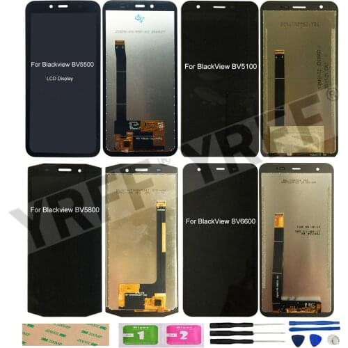 For Blackview BV5800 LCD For Blackview BV6600 BV5500 BV5100 lcd Display Touch Screen Digitizer Assembly Repair Parts Free Tools