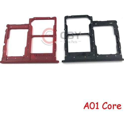 100pcs Sim Tray Holder For Samsung Galaxy A01 Core SIM Card Tray Slot Holder Adapter Socket Repair Parts
