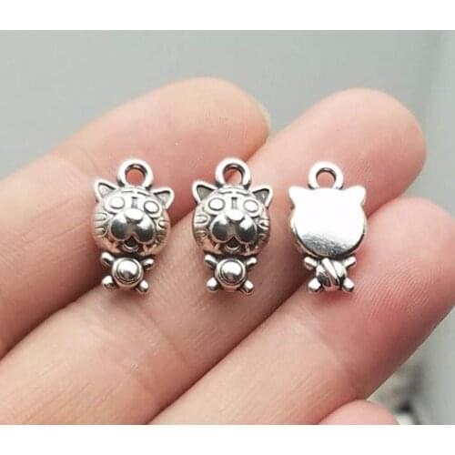 20pcs/lot--16x10x6mm, tiger cham,Antique silver plated 3d Cute Tiger charms,DIY supplies,Jewelry accessories