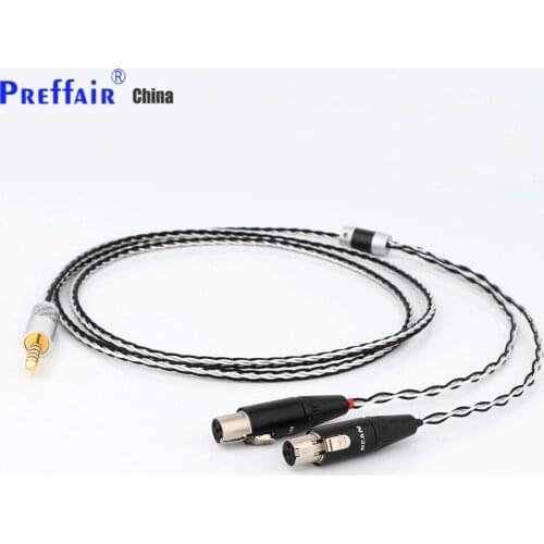 4.4MM Balanced Silver Plated Earphone Headphone Upgrade Cable for Audeze LCD-3 LCD3 LCD-2 LCD2 LCD-4