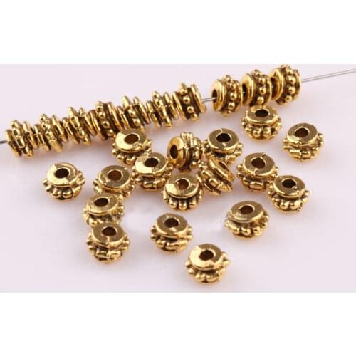 5x3mm 150Pcs Antique Silver Golden Bronze Color Flower Spacer Metal Beads For Jewelry Making Diy Bracelet Necklace Wholesale