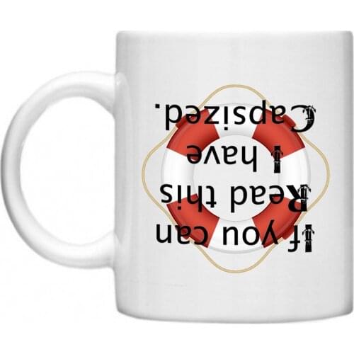 Barge Longboat Sailing Quirky Funny Gifts If You Can Read This I Have Capsized 11oz Mug