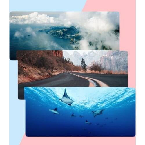Beach sea snow mountain scenery Large Mouse pad PC Computer mat X XL XXL Non slip Cushion Thickness 2mm LockEdge equal LE