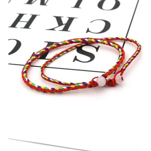 2Pcs/lot Lucky Couple Lovers Handmade Wristband Friendship Rope Cord Red Thread Bracelet For Men Women Jewelry Gift Wholesale