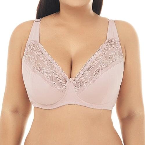 Sexy Women Bra Lace Big Bralette Full Cup Underwired Support Bra Top Lingerie Plus Size 80G 85G 90G 95G 100G 105G