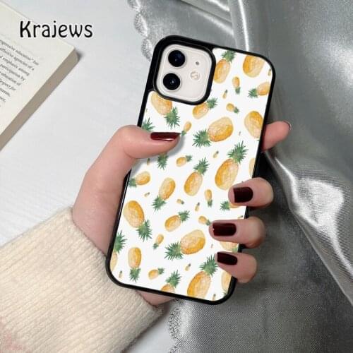Krajews Pineapple coque Phone Case for iPhone 12 mini 5 5s 6 6S 7 8 PLUS X XS XR 11 PRO MAX SE 2020 Back Cover Funda Shell