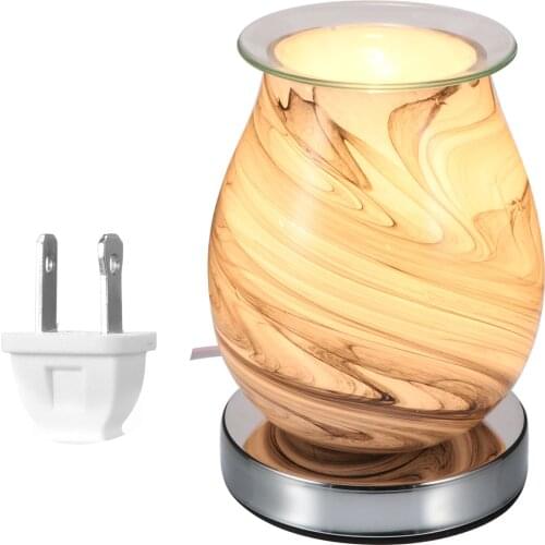 Electric Aromatherapy Lamp 3D Glass Aromatherapy Diffuser Wax Melt Warmer Glass Candle Lamp Aroma Diffuser Mist Maker For Home