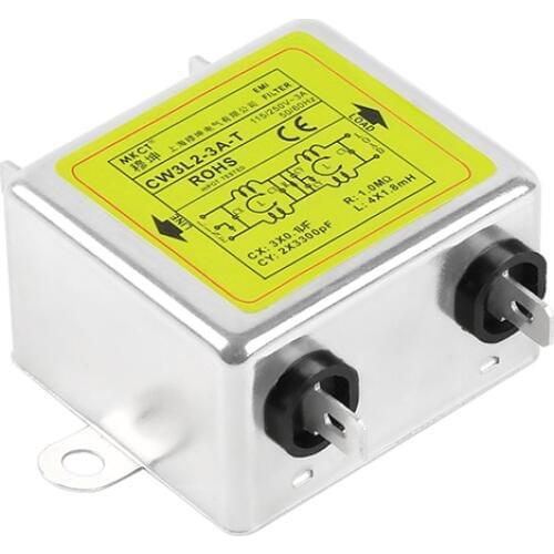 EMI single-phase AC power supply filter dual-stage purification linear audio fever CW3L2-3A-T 6A 10A 20A