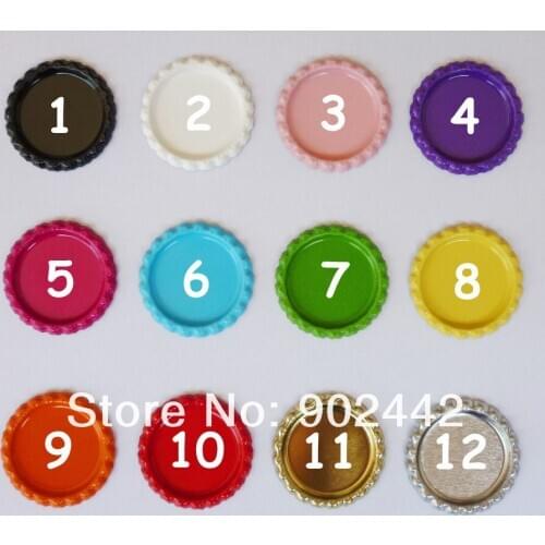 Hot Selling&Free Shipping:1000 pcs Flattened Bottle Caps In Double-side Colors &1000 pcs Clear Epoxy Bottle Cap Seal Stickers