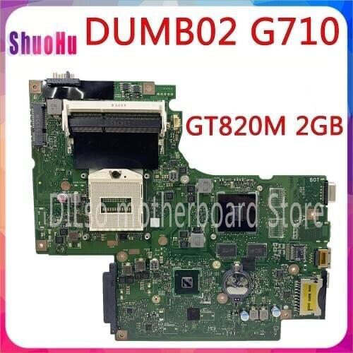 DUMB02 Mainboard G710 Motherboard Graphics Card Chip REV: 2.1 For Lenovo G710 Notebook Motherboard GT820M 2G 100% Test Work DDR3
