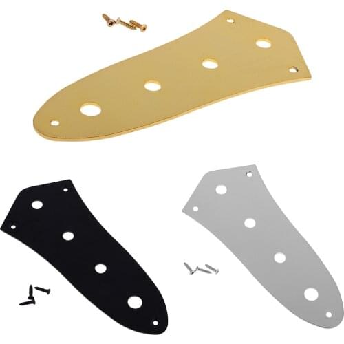 Metal 4 Holes Bass Control Plate for 4 String Jazz Bass Guitar Parts