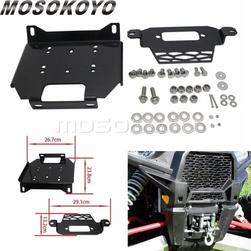 UTV Winch Mount Plate Bracket Replace for Polaris General RZR 1000 Turbo EPS Deluxe Premium RZR 900 4 Seater 2014 2015 -2020