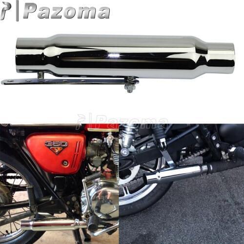 12" Motorcycle Exhaust Muffler Antique Silencer Vintage Exhaust Pipe 1-1/2" or 1-3/4" Pipe For Harley Cafe Racer Bobber Chopper