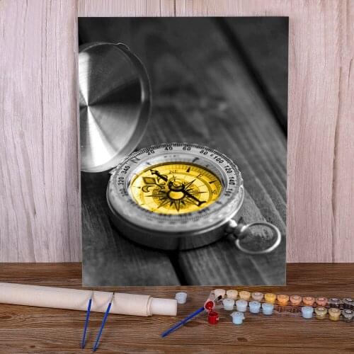 Black And White Landscape Coloring By Numbers Painting Package Oil Paints 50*70 By Numbers Photo Loft Wall Drawing