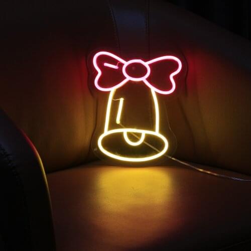 New Hanging Type Waterproof Custom Neon Bell sign Light Decoration Special Room Living Room Bar Restaurant Storefront Decoration