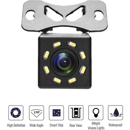 New Style High Quality Convenient 8 LED Night Vision Car Rear View Camera Wide Angle HD Waterproof Backup Parking Reverse#293339