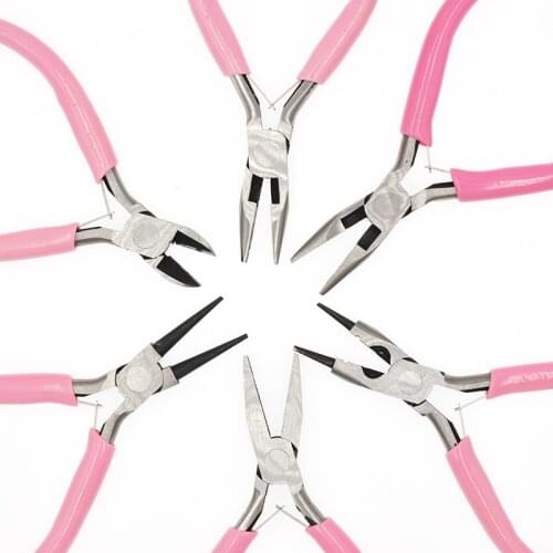 Cute Fashion Pink Jewelry Pliers Jewelry Tools & Equipments DIY Tools for Jewelry Making Woman Children Handmade Gift