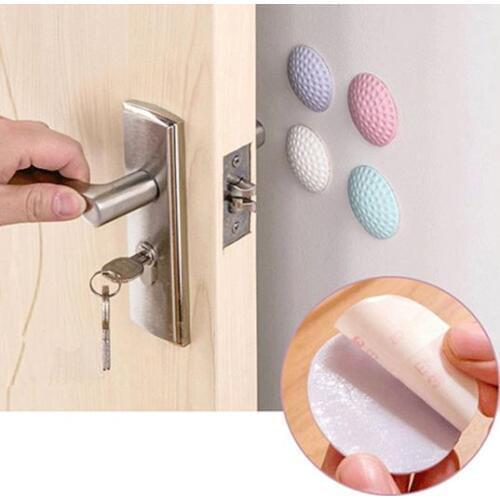 Self Adhesive Wall Buffer Stop Protector Door Handle Bumper Stopper Rubber Stop Door Stops Doorknob Rubber Fender Crash Pad