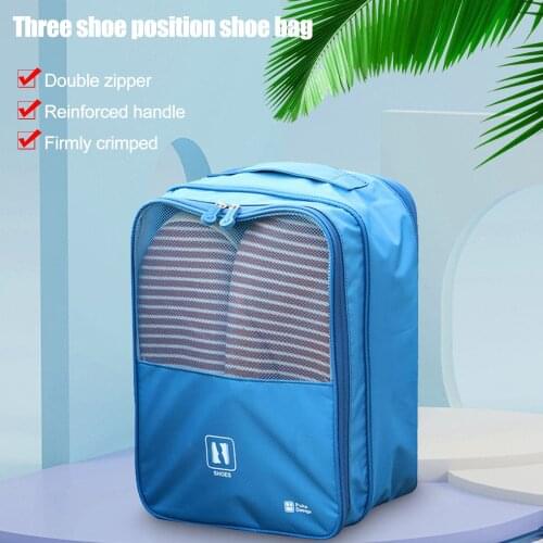 Golf Shoe Bag Large Capacity Breathable PortableThreeCompartment Shoe Bag Sport Backpack Supplies Accessory Portable Travel Bag